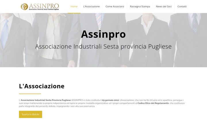 Ekrano kopija assinpro.it