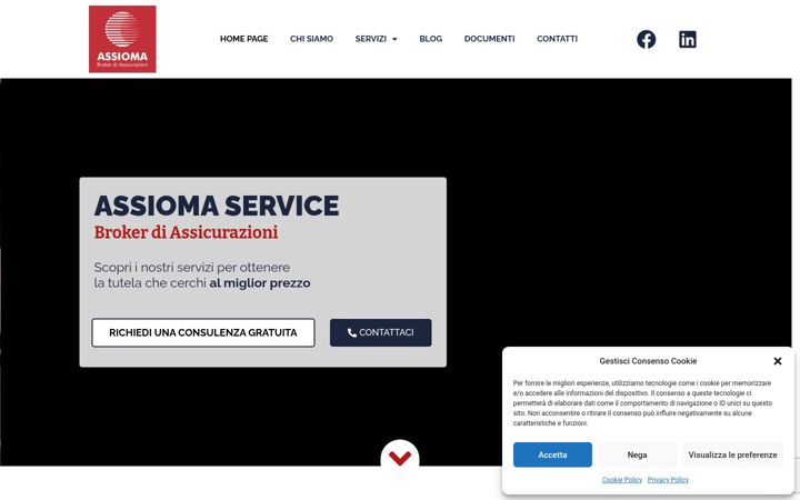 Ekrano kopija assiomaservice.it