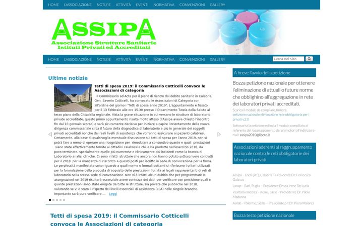 Screenshot of assipa.eu