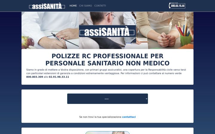Screenshot of assisanita.it
