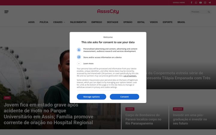 Screenshot of assiscity.com