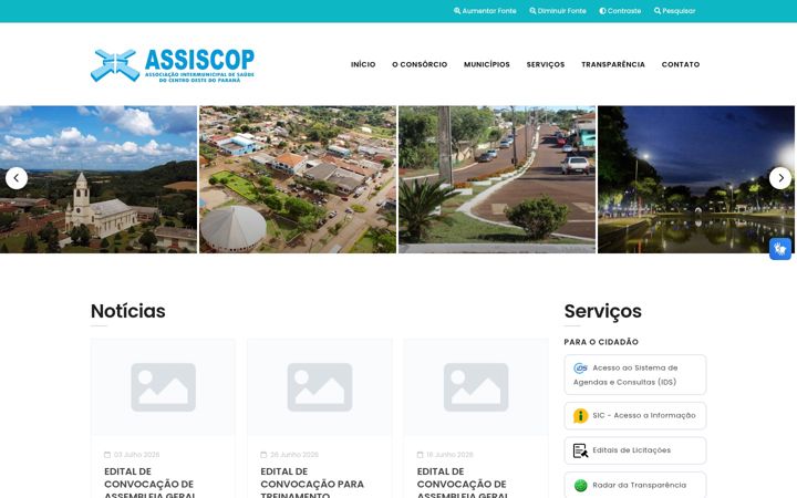 Screenshot of assiscop.pr.gov.br