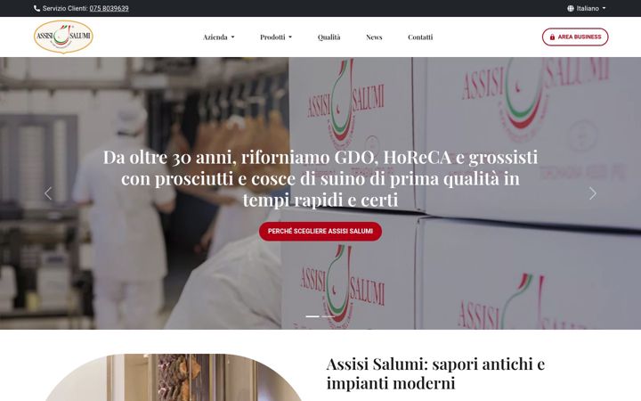 Screenshot of assisisalumi.it