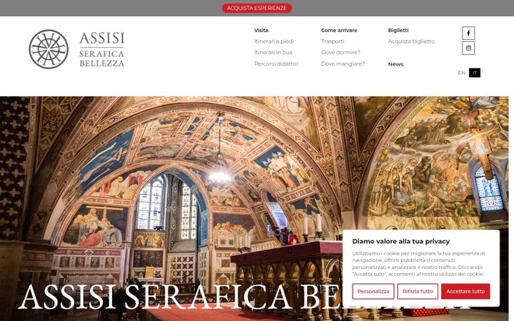 Screenshot of assisiseraficabellezza.it