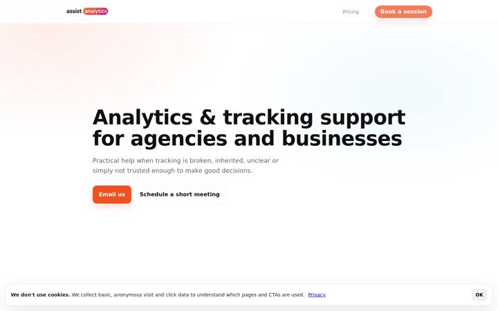 Screenshot of assist-analytics.com