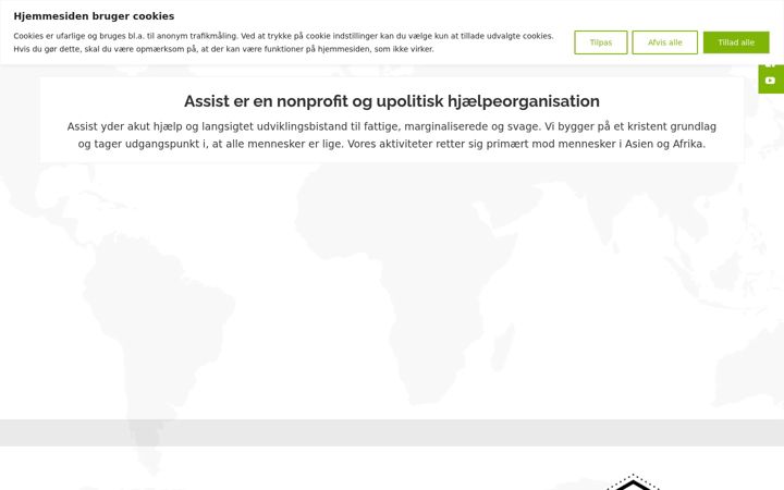 Captura de ecrã de assist-denmark.dk