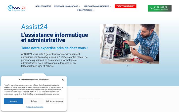 Screenshot of assist24.fr
