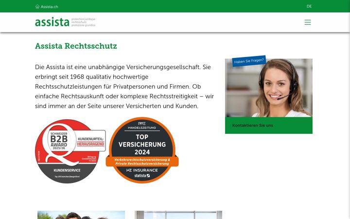 Screenshot of assista.ch