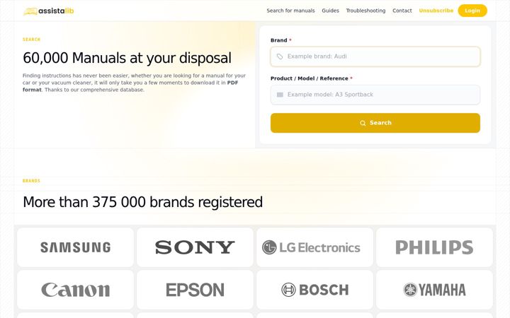 Screenshot of assistalib.com