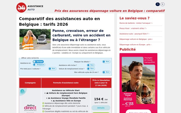 Screenshot of assistance-auto.be