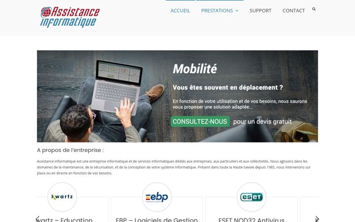 Ekraanipilt saidist assistance-informatique.fr