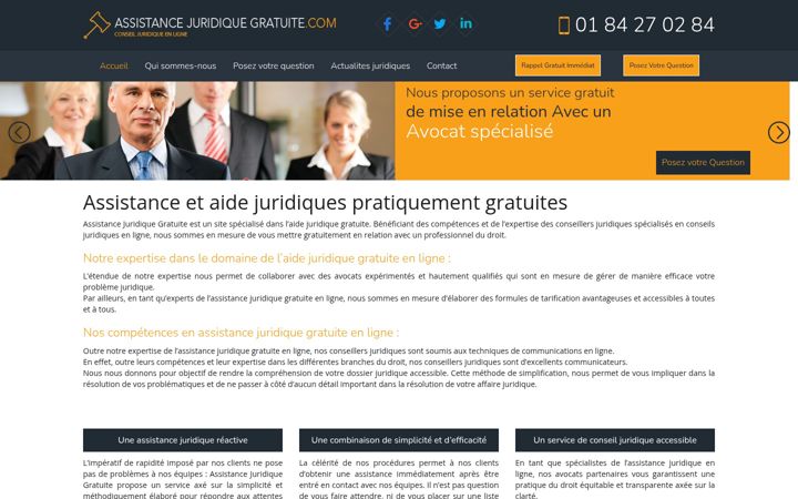 Screenshot of assistance-juridique-gratuite.com