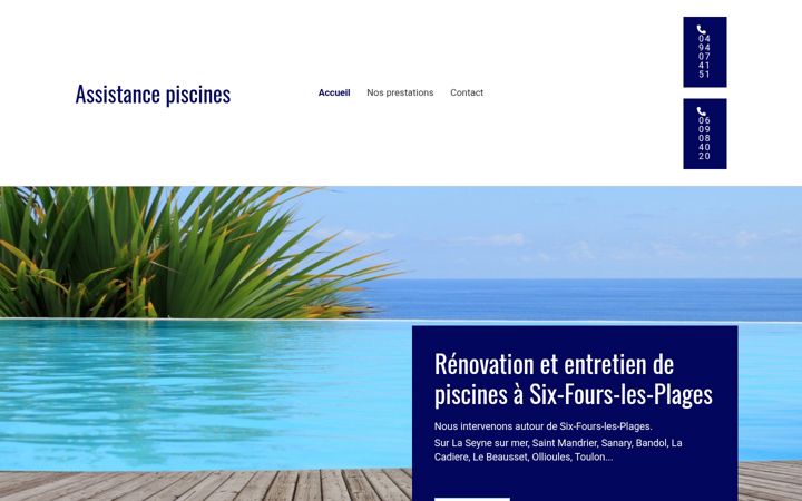 Captura de pantalla de assistance-piscines.fr
