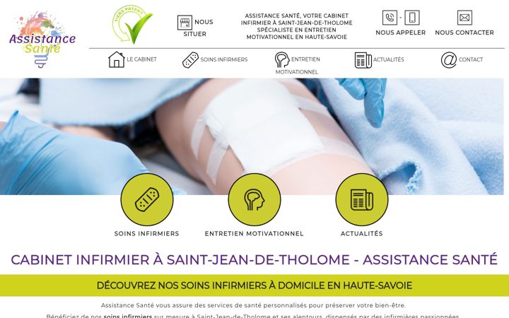 Captura de pantalla de assistance-sante74.fr