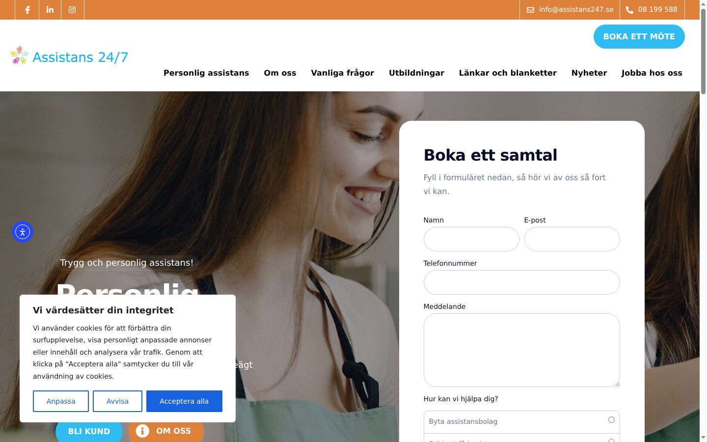 Screenshot tal-banner tal-kunsens muri qabel kwalunkwe interazzjoni