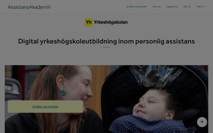Screenshot of assistansakademin.se