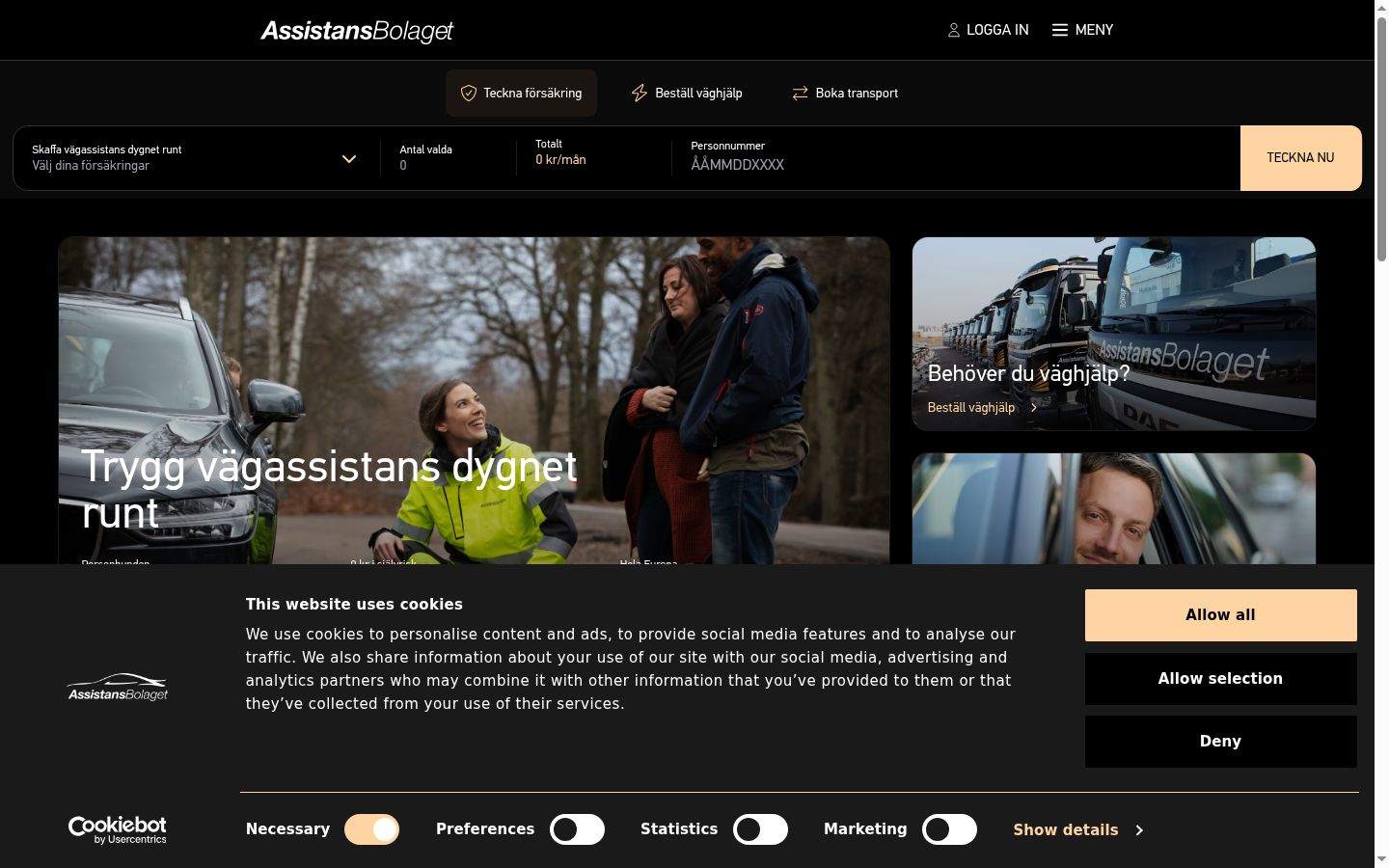 Screenshot van de toestemmingsbanner zoals getoond vóór enige interactie
