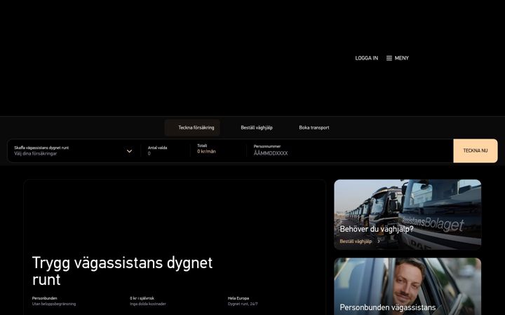 Screenshot of assistansbolaget.nu