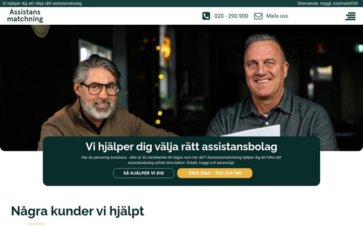 Screenshot of assistansmatchning.se