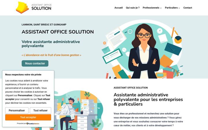 Ekrano kopija assistant-office-solution.fr