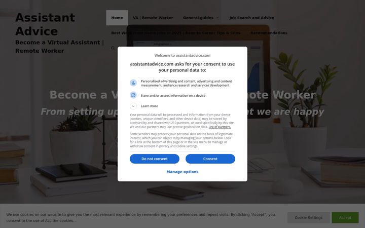 Zrzut ekranu assistantadvice.com