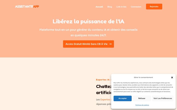 Screenshot of assistante.app