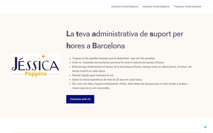 Екранна снимка на assistantjessica.com