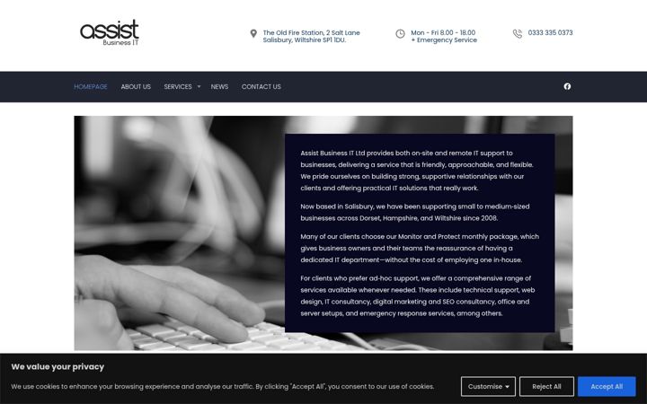 Screenshot of assistbusinessit.co.uk