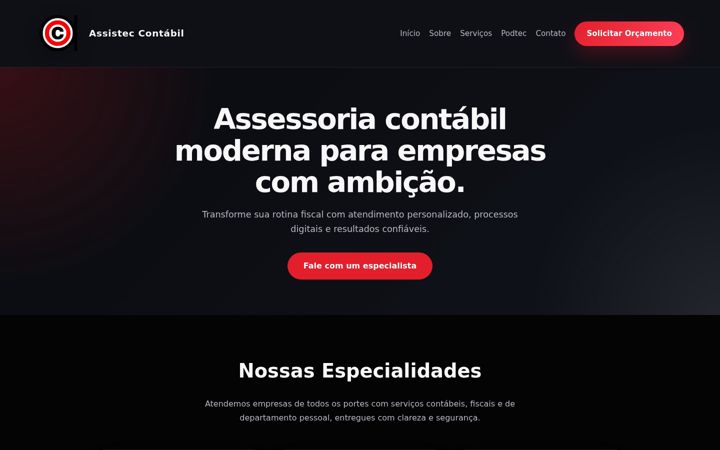 Screenshot of assisteccontabil.com.br