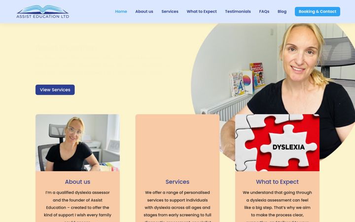 Screenshot of assisteducation.co.uk