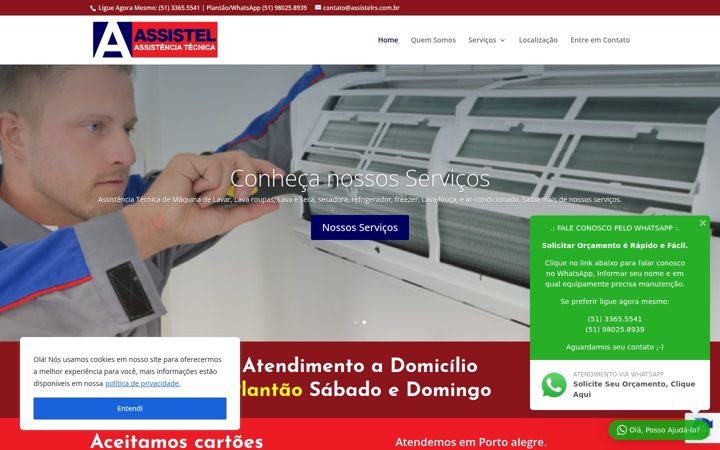 Screenshot of assistelrs.com.br