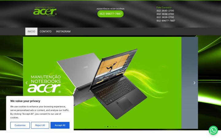 Skärmbild av assistencia-acer-goias.com.br