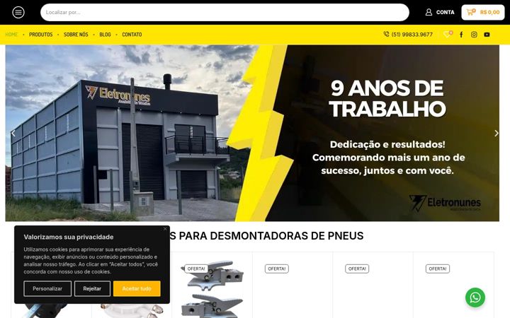 Screenshot of assistenciaeletronunes.com.br