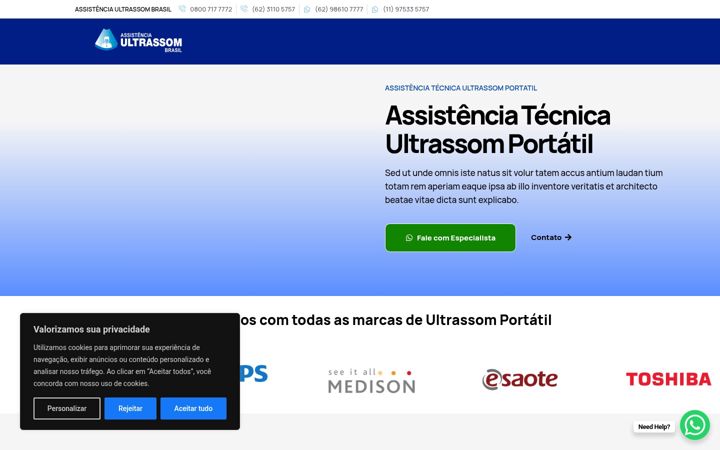 Skärmbild av assistenciaultrassom.com.br