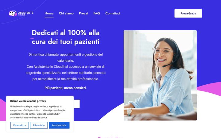 Screenshot van assistenteincloud.it
