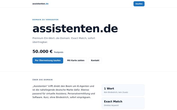 Screenshot of assistenten.de