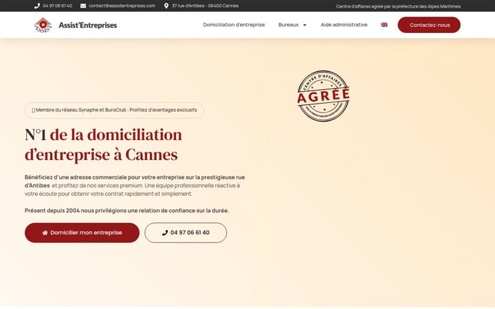 Skærmbillede af assistentreprises.fr
