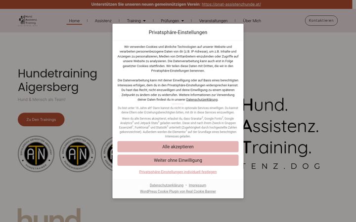 Screenshot of assistenz.dog