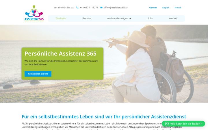 Screenshot of assistenz365.at