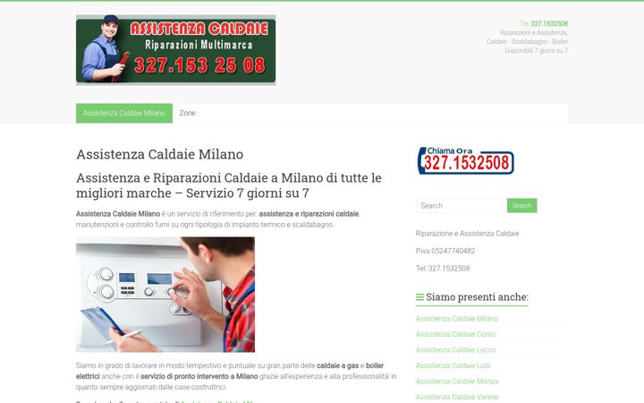 Skærmbillede af assistenza-caldaie-milano.net