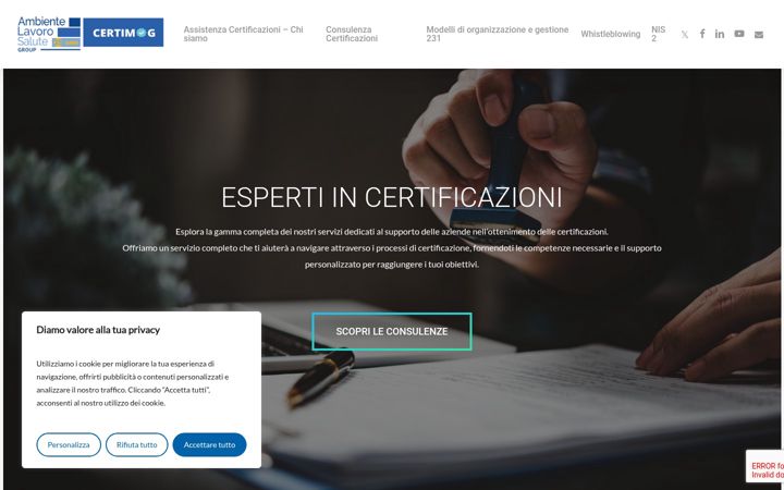Skærmbillede af assistenza-certificazioni.it