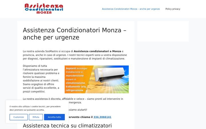 Skærmbillede af assistenza-condizionatori-monza.it