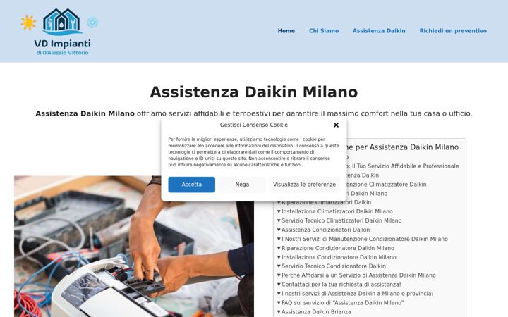 Screenshot του assistenza-daikinmilano.it