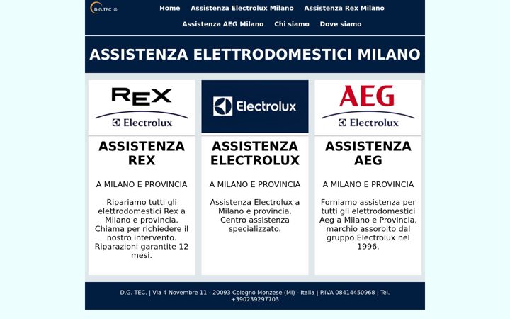Screenshot του assistenza-elettrodomesticimilano.it