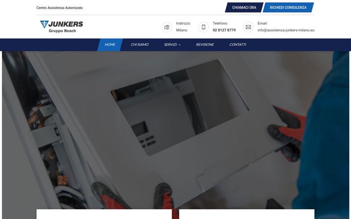Screenshot of assistenza-junkers-milano.eu