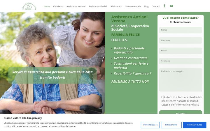 Screenshot του assistenzaanzianiverona.it