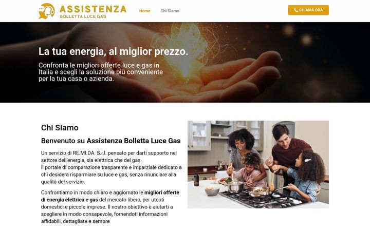 Screenshot of assistenzabollettalucegas.com
