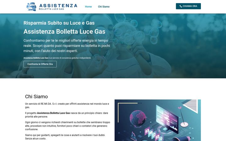 Екранна снимка на assistenzabollettalucegas.it