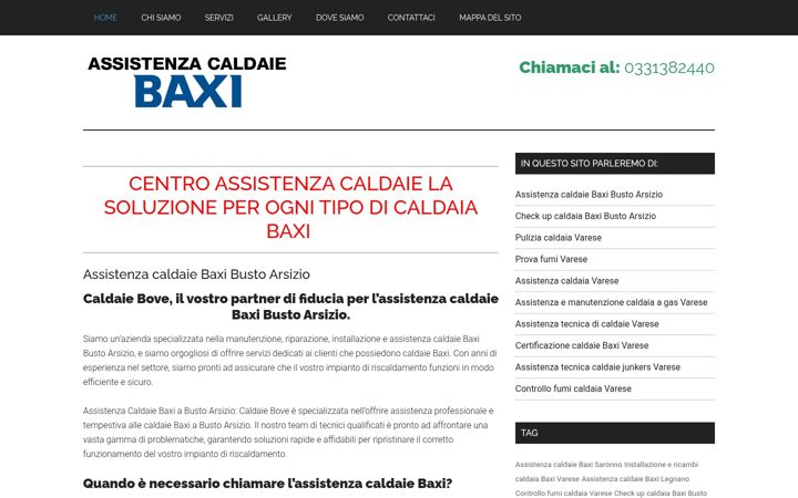 Captura de ecrã de assistenzacaldaie-baxi.it