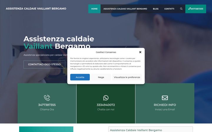 Screenshot of assistenzacaldaie-vaillant.com